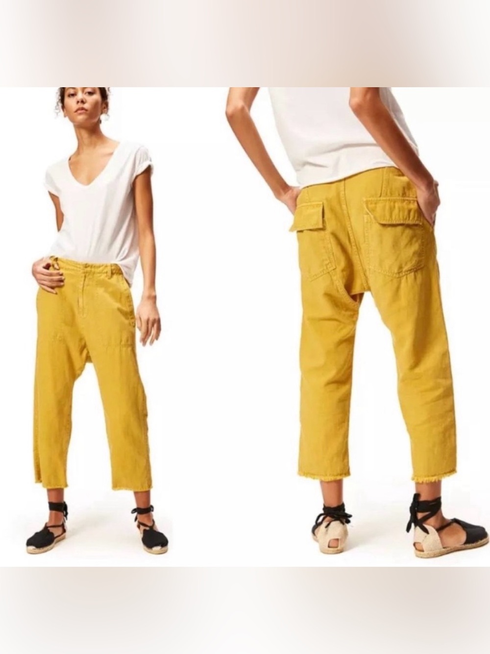 Nili Lotan Luna Pant Mustard Linen Cotton Size 4 NWT